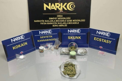 Ordu'da bir haftalık uyuşturucu bilançosu: Çok sayıda uyuşturucu madde ele geçirildi