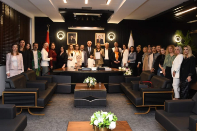 Güzellik Salonu İşletmecileri Esnaf Odası Başkanı Meral Doğan Doğan’dan AESOB’a ziyaret