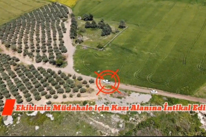 Dronla tespit edilen 6 define avcısı suçüstü yakalandı