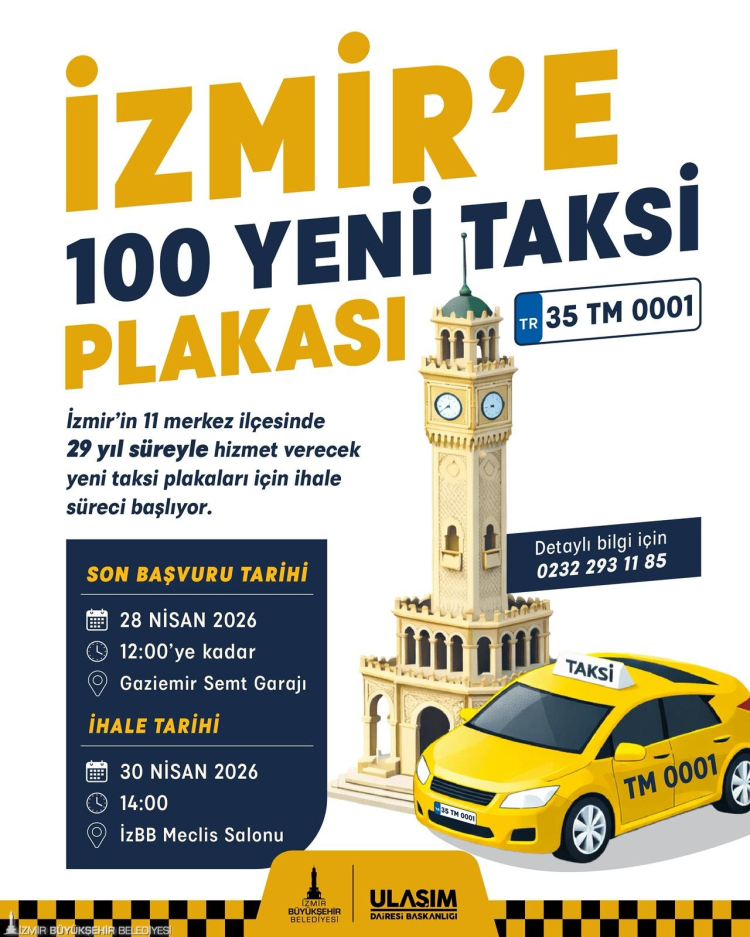 İzmir'de 100 taksi plakası ihalesi için geri sayım İptal iddialarına resmi yanıt geldi 2