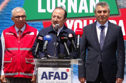 Türkiye'den Lübnan'a şefkat eli: 730 tonluk insani yardım gemisi Mersin’den uğurlandı