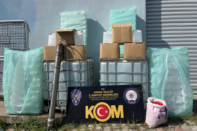 Adana'da Seyhan'da 2 ton 150 litre kaçak etil alkol ele geçirildi