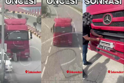 Kameradan kaçmak istedi, 140 bin TL'den kaçamadı: Hatay'da tır sürücüsüne rekor ceza