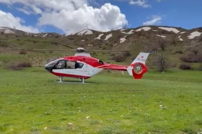 Bitlis’te yürekleri ağızlara getiren olay: Helikopter ambulans havalandı