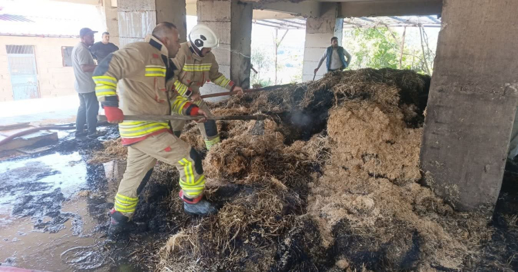 Hatay'da iki ilçede yangın paniği Fabrika ve samanlık alevlere teslim oldu 2