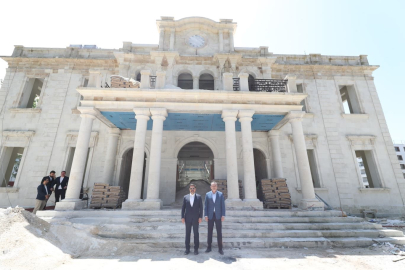 Hatay'ın tarihi valilik binasında restorasyon çalışmaları sürüyor