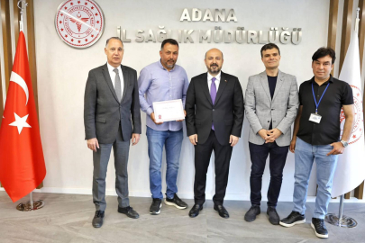 Adana İl Sağlık Müdürü Uzm. Dr. Nacar’dan Köroğlu’na başarı belgesi