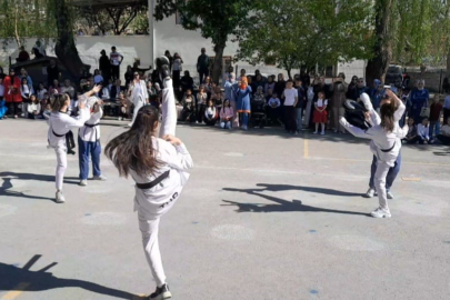 Kayseri’de tekvandoculardan "Kartal Dansı" şov: Çocuklara sporu sevdiren proje