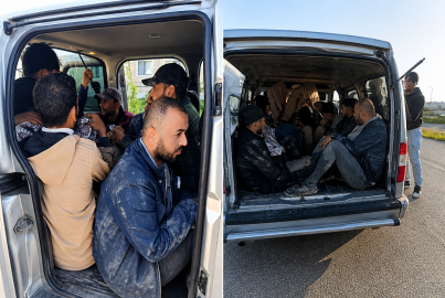 Hatay'da hafif ticari araca 10 göçmen sığdıran insan tacirine 100 bin TL ceza