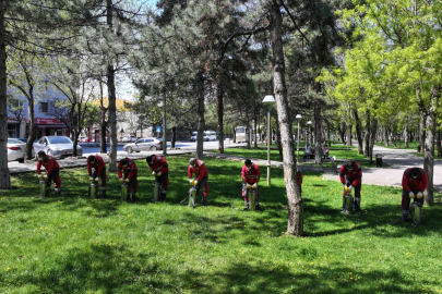 Gündüz gece aralıksız mesai! Kayseri Kocasinan'da park ve bahçeler mercek altında