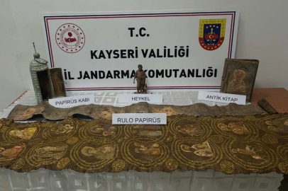 Kayseri’de tarihi eser operasyonu: 1 Gözaltı