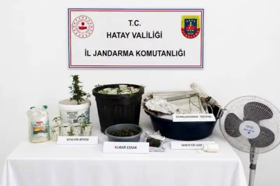 Hatay'da ikametine iklimlendirme sistemi kurarak uyuşturucu üreten şahıs yakalandı