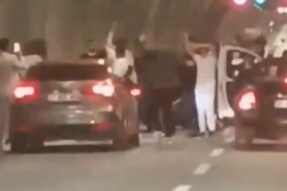Tünelde trafik güvenliğini tehlikeye atan konvoya ceza yağdı
