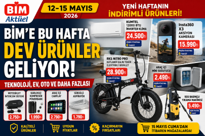 BİM 12-15 Mayıs 2026 aktüel kataloğu yayımlandı! Klima, elektrikli bisiklet ve aksiyon kamerası satışa çıkıyor