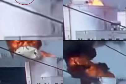 Mersin'de bir işçinin hayatını kaybettiği patlama anı kamerada