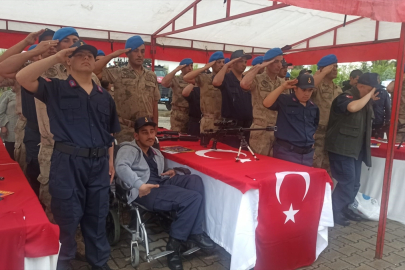 Osmaniye'de engelli gençler temsili askerlik yaptı