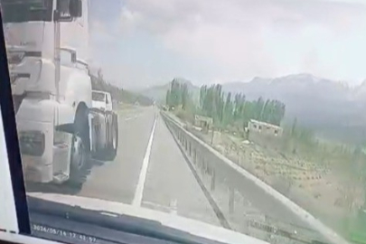 Niğde-Ulukışla yolunda dehşet anları: Hatalı sollama yapan tırla burun buruna geldiler