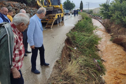 Anamur'da Sultan Çayı taştı başkan incelemelerde bulundu