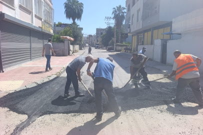 Akdeniz Belediyesi Gündoğdu Mahallesi'nde yol bakım çalışmalarını tamamladı
