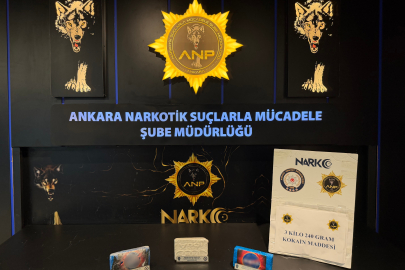 Ankara’da narkotik operasyonunda kilolarca kokain bulundu