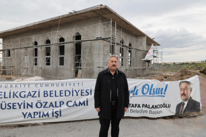Kayseri Melikgazi'den İldem mezarlığına anlamlı yatırım: Hüseyin Özalp Camii yükseliyor