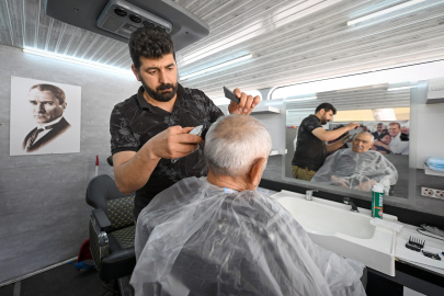 Kırsal mahallelerde bayram hazırlığı: Şehir merkezine gitmeden ücretsiz kişisel bakım