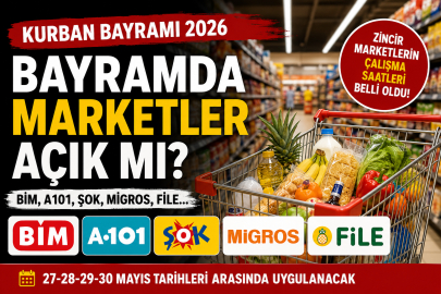 Bayramda marketler açık mı? 2026 Kurban Bayramı’nda BİM, A101, ŞOK, Migros çalışıyor mu?
