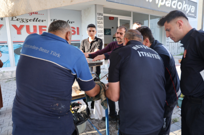 Nevşehir’de kıyma makinesine parmağı sıkışan esnafı itfaiye kurtardı