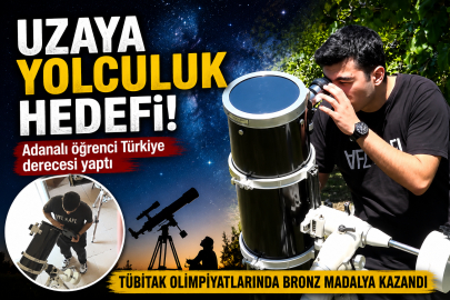 Adanalı öğrenci TÜBİTAK'ta bronz madalya kazandı: "Telefona bakmak yerine astronomi çalıştım"