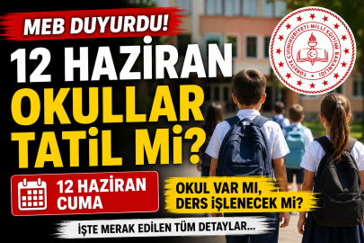 12 Haziran okullar tatil mi? MEB duyurdu! 12 Haziran Cuma günü okul var mı, ders işlenecek mi?