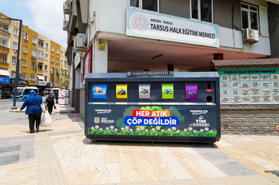 Mersin Tarsus'ta sıfır atık seferberliği: Binlerce yeni geri dönüşüm ekipmanı sahaya indi