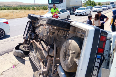 Gaziantep'te ters dönen otomobildeki 8 aylık bebek hayatını kaybetti