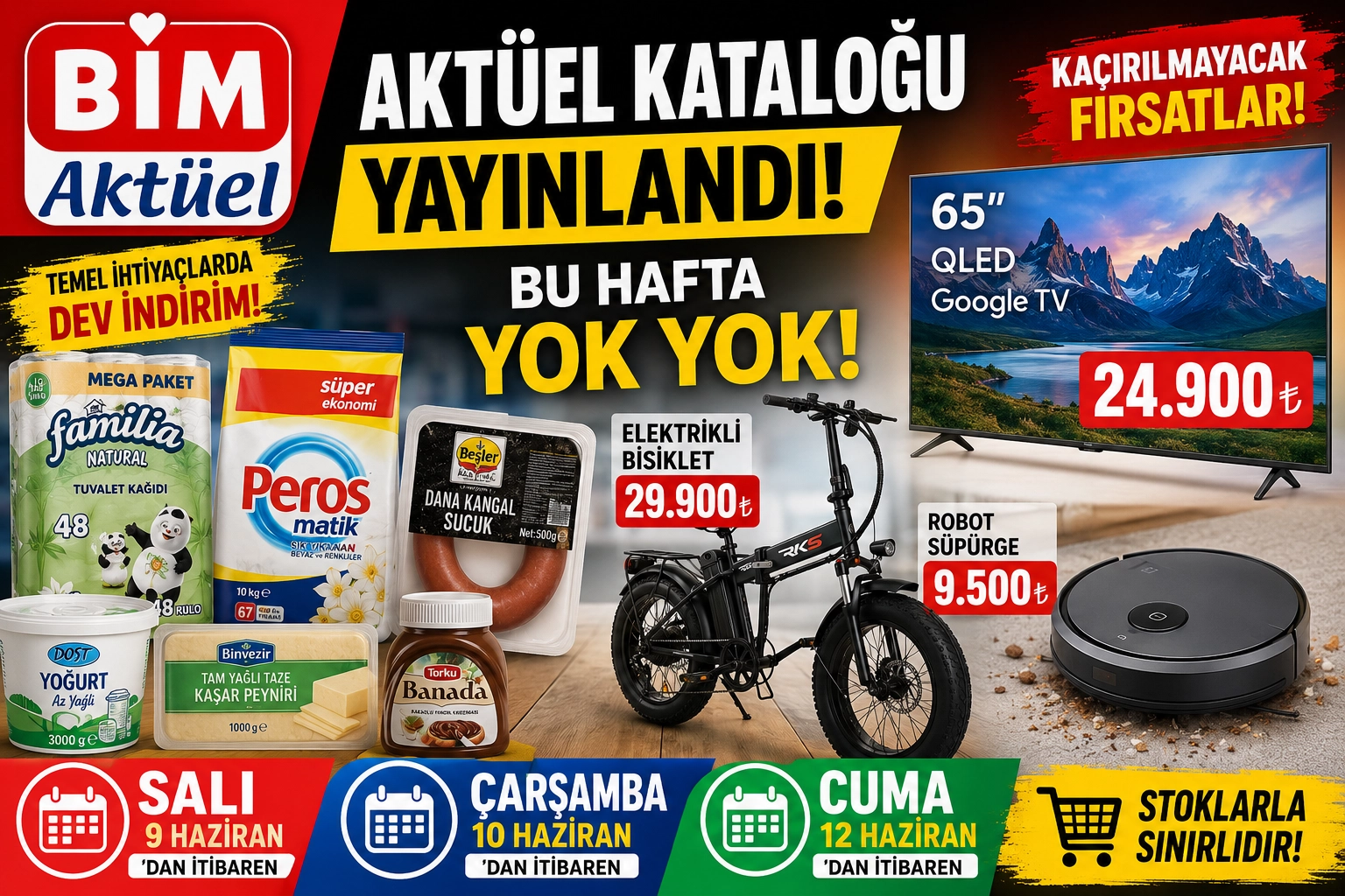 BİM 9-10-12 Haziran Aktüel Ürünler Kataloğu Yayınlandı! Bu Ürünler Dakikalar İçinde Tükenecek