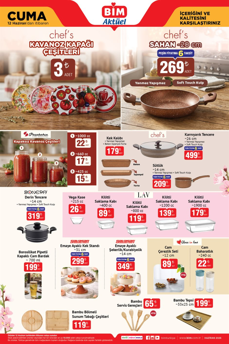 BİM 12 HAZİRAN CUMA AKTÜEL ÜRÜNLER KATALOĞU