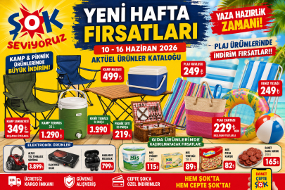 ŞOK 10-16 Haziran aktüel ürünler kataloğu yayınlandı! Kamp, piknik ve tatil ürünlerinde büyük indirim