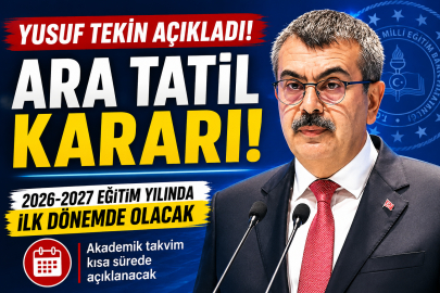Ara tatiller kalkıyor mu? Bakan Yusuf Tekin'den 2026-2027 eğitim yılı için ara tatil açıklaması