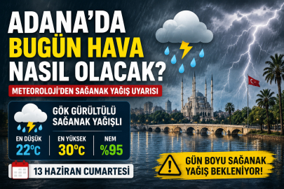Adana'da bugün yağmur var mı? 13 Haziran Cumartesi hava durumu