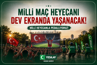 Adana'da Merkez Park'ta dev ekranda milli maç heyecanı