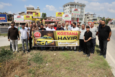 Adana'da taksicilerden korsan taşımacılık eylemi
