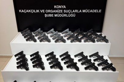 Konya’da durdurulan araçtan cephanelik çıktı