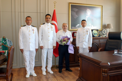 Anamur Kaymakamı Duru, Sahil Güvenlik Bot Komutanlığı personeliyle bir araya geldi