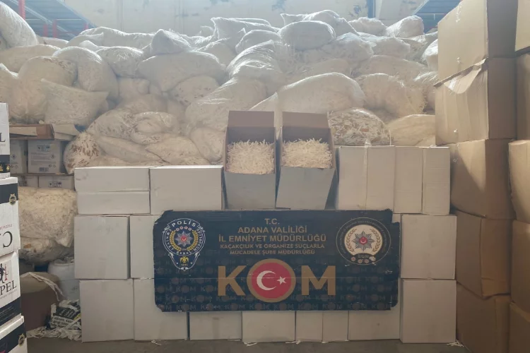 Adana'da 60 milyon 750 bin kaçak makaron ele geçirildi
