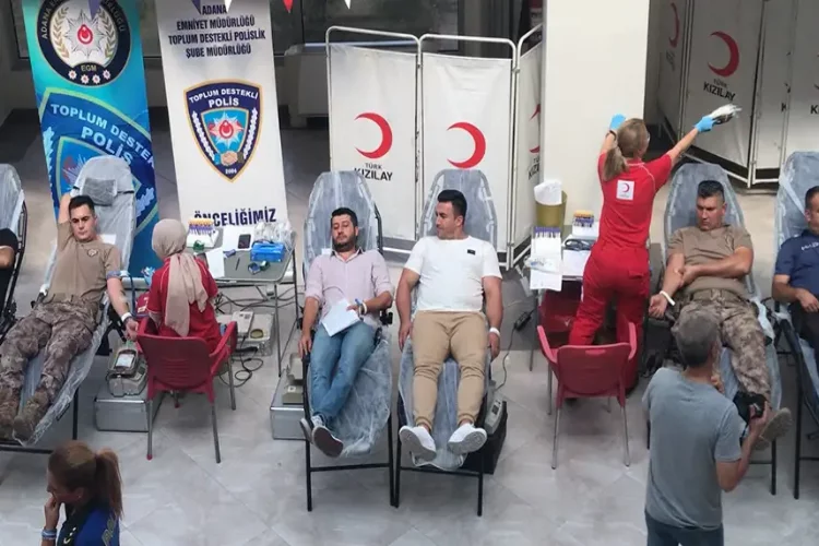 Adana Polisi, kan ve kök hücre bağışına destek verdi
