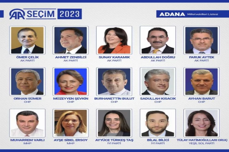 Adana’nın milletvekilleri belli oldu