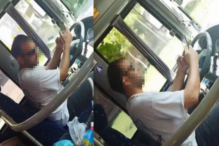 Otobüs şoförü yolcuların hayatını hiçe saydı