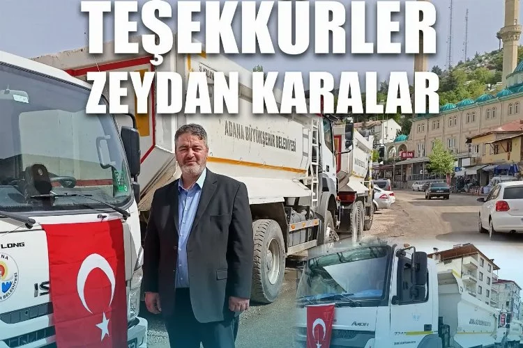Aladağ Belediyesi'nde kamyon sorunu Zeydan Karalar'ın müdahalesiyle çözüldü