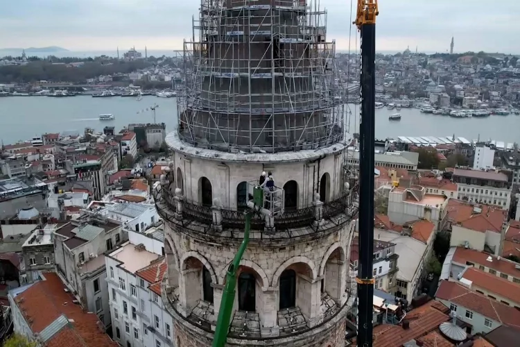Galata Kulesi’nde 63 metre yükseklikte nefes kesen restorasyon