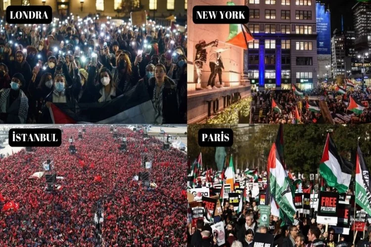 Dünya’da Filistin yanlısı protestolar büyüyor ‘’New York’ta binler buluştu’’