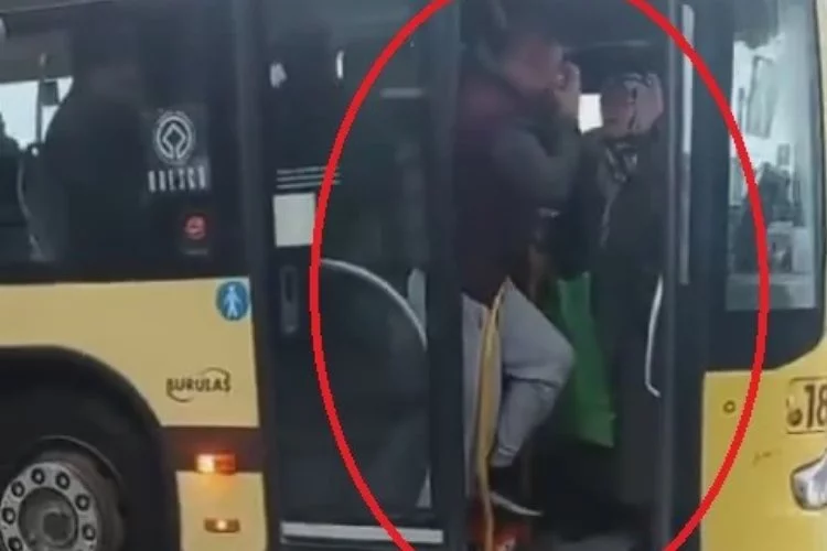 Bursa'da yolcu otobüsünde kavga