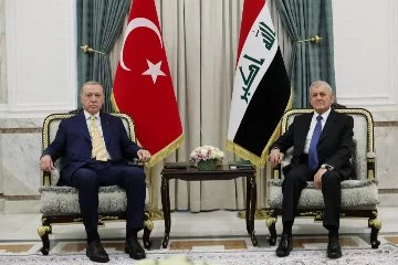 Cumhurbaşkanı Erdoğan, Irak Cumhurbaşkanı Reşid ile Bağdat Sarayı'nda görüştü